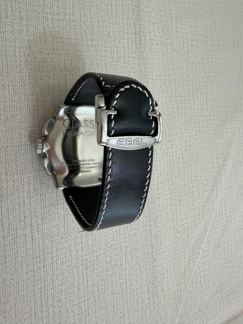 EBEL Classic Hexagon Automatic Men's Watch Black Swiss Made - Picture 5 of 7
